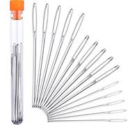 Kueohse 15 Pieces Blunt Needles stainless steel Large-Eye Yarn Knitting Needles Sewing Needles, 3 Sizes