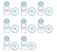 Kueohse 16 Pcs Multifunctional Geometric Ruler Plastic Circle Drawing Tool Drafting Templates Clear Graphic Design Tools