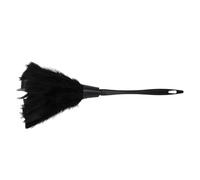 Kueohse 1pc Fashion Turkey Duster with Black Plastic Handle Cleaning Tool(black)35cm