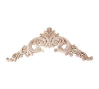 Kueohse 20 * 20cm Rubber Wood Oak Carved Corner Onlay Applique Cabinet Unpainted