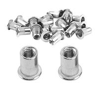 Kueohse 20 Pcs 304 Stainless Steel Rivet Nut Rivnut Insert Nutsert M6x15mm