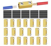 Kueohse 20PCS 20Amp Wire Connector Nut Kit,10AWG Gauge Docking Connector,Splicing Quick Wiring Terminal, with Heat Shrink Tubing