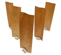 Kueohse 20PCS Wood Wicks for Candle Making 1.57 Inch Width By 4.72 Inch Height Smokeless Wooden Candle Wicks+Metal Bases