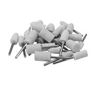 Kueohse 25Pcs Set 1/8 inch Felt Polishing Buffing Points Mounted Imitation Wool for Rotary Tool