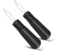 Kueohse 2Pcs Button Hook Tool with Non-Slip Grips to Help with Shirts, Coats, Button Hook Aids for The Elderly and Arthritic