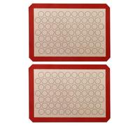 Kueohse 2Pcs Silicone Macaron Baking Mat - for Bake Pans - Macaroon/Pastry/Cookie Making - Professional Grade Nonstick