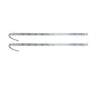 Kueohse 2x 50CM 12V 36 LED 5630 SMD Hard Strip Light Aluminum Shell With End Cap White