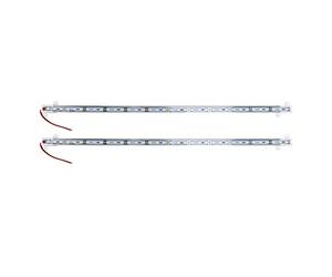 Kueohse 2x 50CM 12V 36 LED 5630 SMD Hard Strip Light Aluminum Shell With End Cap White