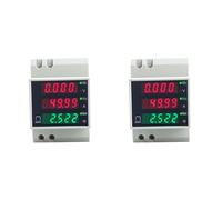 Kueohse 2X D52-2058 Wattmeter Din Rail Volt Current Meter Power Factor Digital Meter AC80-300V Kwh Hz Meter 0-100A,B