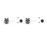 Kueohse 2X Electronic DIY Kit Weevil Eye Beginner Learn to Solder Fun Kit Handmade Gift Fit for Student Experiment Black