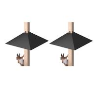 Kueohse 2X Metal Squirrel Baffle for Post, Squirrel Proof Baffles for Bird Feeder Poles, Outdoor Squirrel Guard for Wooden Pole