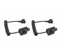 Kueohse 2X New Dummy Battery D-Tap Splitter Cable One-Point Three-Point Power Cable Type B V Port for V-Type