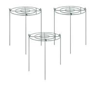 Kueohse 3 Sets Peony Support Cage, Grow Through Hoops Grids with 4pcs Legs,Plant Support Brace,Flower Strong Support Ring Easy Install Easy to Use