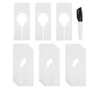 Kueohse 30 Closet Dividers for Hanging Clothes- Rectangle Clothing Size Dividers,White Closet Divider Set with Marker
