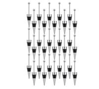 Kueohse 30 Pieces Beadable Wine Stoppers for Wine Bottles Decorative Beaded Wine Bottle Stopper Reusable Alloy Wine Saver
