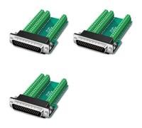 Kueohse 3X HDB44 Solderless Connector Industrial 3 Rows D-SUB 44Pin Male P Hole Plug Breakout Terminal Board Adapter,C