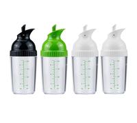 Kueohse 4 Pack Salad Dressing Shaker, 7 Oz Dressing Mixer Shaker Bottles, Black & White & Green