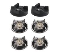 Kueohse 4 Plastic Gear Base + 2 Rubber Gear for Magic 250W Blender Replacement Spare Parts