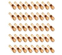 Kueohse 40 Pcs Mini Wooden Spoon, Mini Bath Salt Spoon, Wooden Candy Spoon, Washing Powder Spoon Spoon Set Baby Spoon