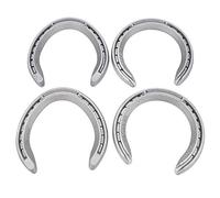 Kueohse 4Pcs 5 Horse Equipment Aluminum Alloy Horseshoes 2 Front + 2 Rear Farrier Tools for Tournament Play
