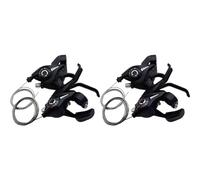 Kueohse 4x 21-Speed Bike Derailleur and Shifter Set,Bicycle 3x7 Shift Levers with Brake,Cycling Disc Handle,Includes Shift Cable
