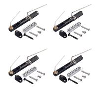 Kueohse 4X Black 5 Strings Single Headless Round Bar Bridges Kit Guitar Accessories