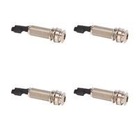 Kueohse 4X Guitar Endpin Jack, 6.35mm Output 2.5mm Input Endpin Jack for Acoustic Guitar Built-in Rod Piezo Pickup Clear Sound