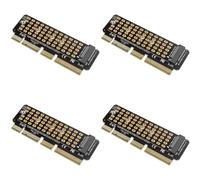 Kueohse 4X M.2 NVME to PCI-E 4.0 Adapter Card M.2 M-KEY Slot Supports 1U Server