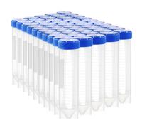 Kueohse 50ml Plastic Centrifuge Tubes with Screw Cap, 50 PCS 50ml Self-Standing Plastic Test Tube Conical Tubes with Cap