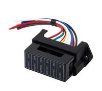 Kueohse 6 Way DC32V Circuit Car Trailer Auto Blade Fuse Box Block Holder ATC ATO 2-Input 6-Ouput Wire