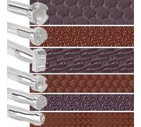 Kueohse 6pcs Leather Stamp, Alloy Steel Leather Carving Stamping Punching Tools for Leather Craft Design Working- Silver