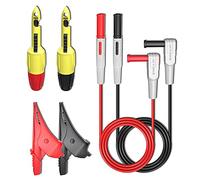 Kueohse 6PCS Multimeter Examination Leads Multimeter Leads Multimeter Voltmeter Leads with Alligator Clips, Wire Piercing Probes Clip