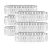 Kueohse 6Pcs Oval Tartlet Molds French Dessert Mousse Fruit Pie Tart Ring Quiche Cake Mold