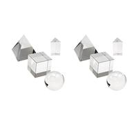 Kueohse 8 Pack Optical Crystal Photography Prism Set,Include 55mm Ball,50mm Square and Triangular Prism, 60mm Optical Pyramid