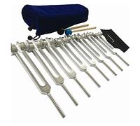 Kueohse 8 Pieces Chakra Tuning Fork Set Silver Chakra Tuning Fork for Healing, for Meditation
