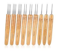 Kueohse 9Pcs Dreadlock Crochet Hook for Hair Loc Needle for Dreads Tool for Braid Craft Dread Locks Crochet Needles