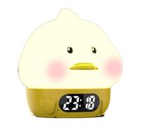 Kueohse Alarm Clock Lights for Kids-Duck Night Lights,Temperature Display,RGB Color Changing, Wake Up Timer, Rechargelable