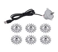 Kueohse Automatic Rotisserie Grill Tools Metal BBQ Rotary Frame Gear with USB Cable Motor DIY Automatic Rotary Frame Tool Set