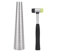 Kueohse Bracelet Mandrel Size Set, Including Hammer, Round Bracelet Mandrel with Scale, Adjustable Bracelet Making, for DIY