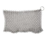 Kueohse Cast Iron Cleaner -Premium 316 Stainless Steel Chainmail Scrubber, 8x6 Inch