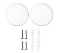 Kueohse Ceiling Cover Plate 2pcs Round Electrical Box Cover for 3-1/2" to 5" Wall Smog Detector Light Fan Fixture Holes