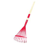 Kueohse Children's Rake with Hardwood Handle and Cute Rake for Children, Garden Tool for Children Over 3 Years Old Red