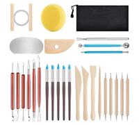 Kueohse Clay Tools Kit,28 PCS Pottery Tools,Polymer Clay Tools,Air Dry Clay Tools Set for Kids, Adults,Pottery Craft,Drawing