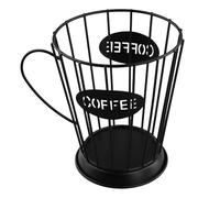 Kueohse Coffee Pods Holder Coffee Capsules Storage Basket Kitchen Counter Storage Holders for Espresso Capsules (Small) -Black