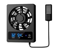 Kueohse Cooling Fan Low Noise Cooling Fan Strong Wind Ventilation Fan for Reptile Tank with LED Display (Degrees Celsius)