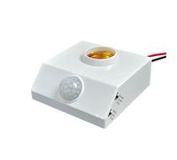 Kueohse E27 LED Bulb Light Holder PIR Human Body Infrared Sensor Lamp Holder 220V with Regulate Switch Motion Detector Lamp Base Easy to Use