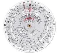 Kueohse E6B-R2 4 Inch Diameter Circular Flight Computer, Flight Computer Calculator Standard Flight Training Student Use IFR VFR