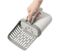 Kueohse Efficient Cat Litter Scoop Cat Litter Box Tool Cat Litter Scoop with Integrated Trash Bag Dispenser Deep Cleaning Cat Litter Box Tool