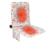 Kueohse Heating Stadium Seat Mat Outdoor Camping Seat Cushion with Backrest 3 Speed Temperature Chair Mat for Sports Fishing