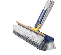 Kueohse Long-Handled Floor Brush, Multi-Functional Scraping and Cleaning Brush, Cleaning Without Blind Spots Blue